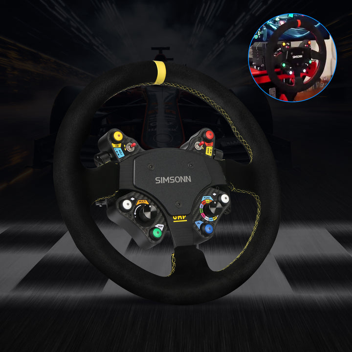 Simsonn Racing Simulator Carbon Fiber and Aluminum Hub Steering Wheel