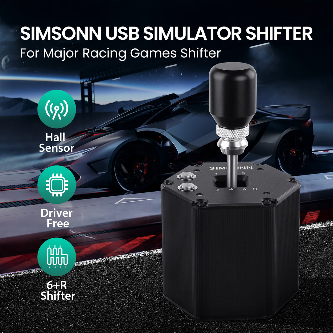 SIMSONN PC USB Simulator Shifter 6+R H Gear Shifter