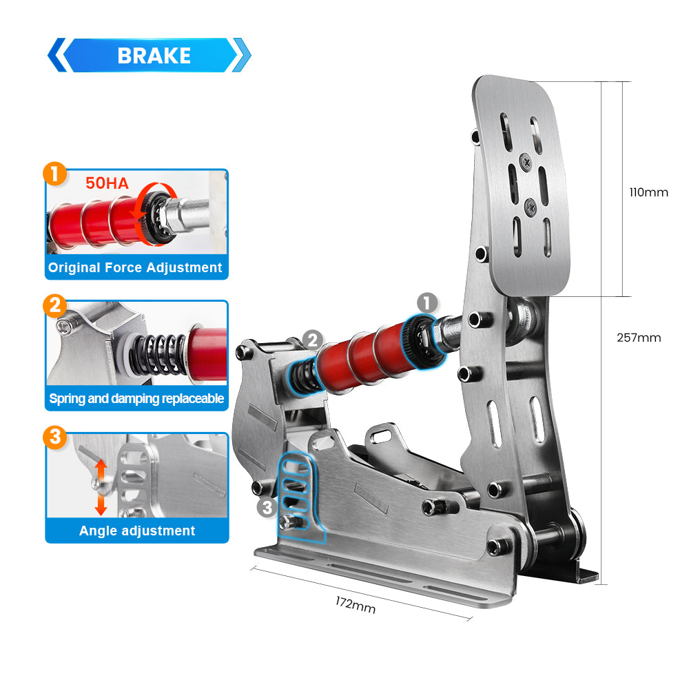 Simsonn Racing Simulator Pedal Silver