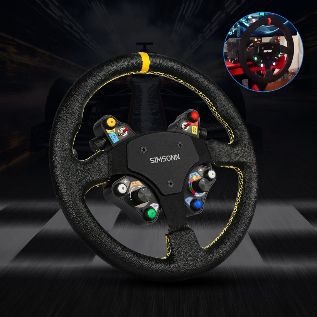 Simsonn Racing Simulator Leather Steering Wheel